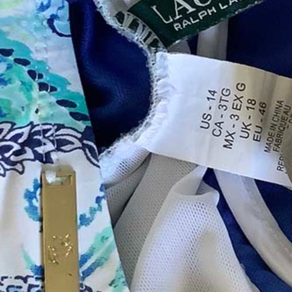 Ralph Lauren Paisley Swimsuit 14 - Picture 3 of 7